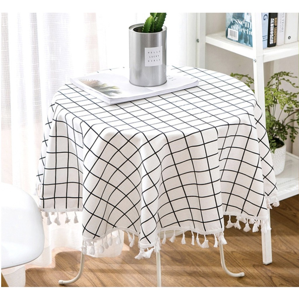 Tổng hợp các mẫu khăn trải bàn tròn Landecor vải linen họa tiết vintage siêu rẻ đẹp