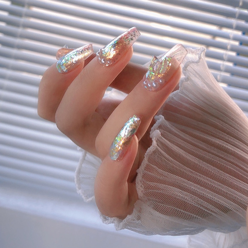 1 Hộp Hạt Kim Sa Lấp Lánh Nhiều Hình Dạng Trang Trí Móng Tay Nghệ Thuật