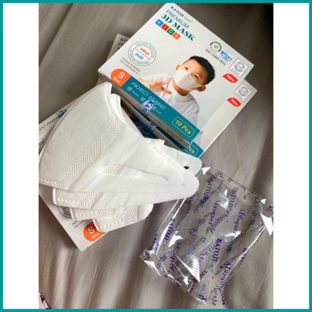 Khẩu Trang 3D [10 cái] Cho Bé 4 Lớp Kháng Khuẩn KATOJI Hàng Chính Hãng Có Giấy Chứng Nhận Đạt Tiêu Chuẩn [SALE SẬP SÀN]
