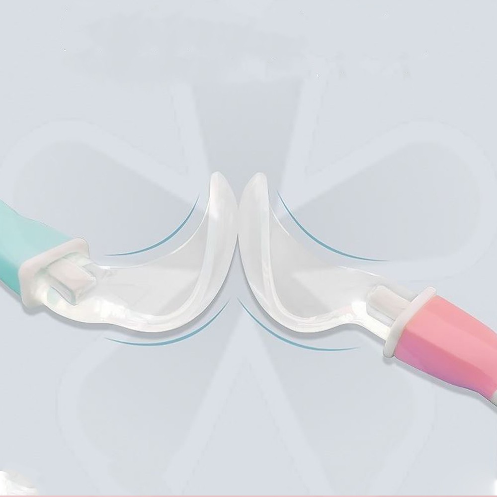 Thìa silicon siêu mềm HÌNH GẤU cho bé ăn dặm an toàn-QATE0142