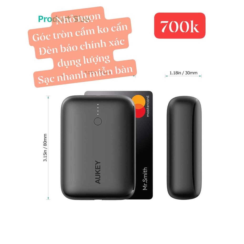 [Chính Hãng] PIN SẠC DỰ PHÒNG AUKEY PB-N83S 10.000MAH 22.5W TYPE-C [FREESHIP]