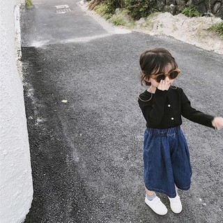 Quần jean ống rộng bé gái