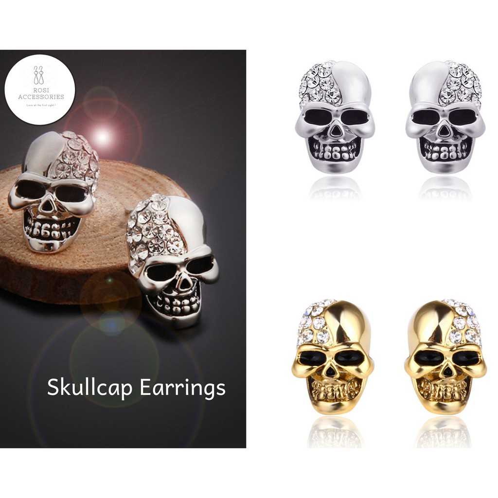 Khuyên Tai Nam Skullcap Earrings, Bông Tai Nam Cá Tính (1 Chiếc)