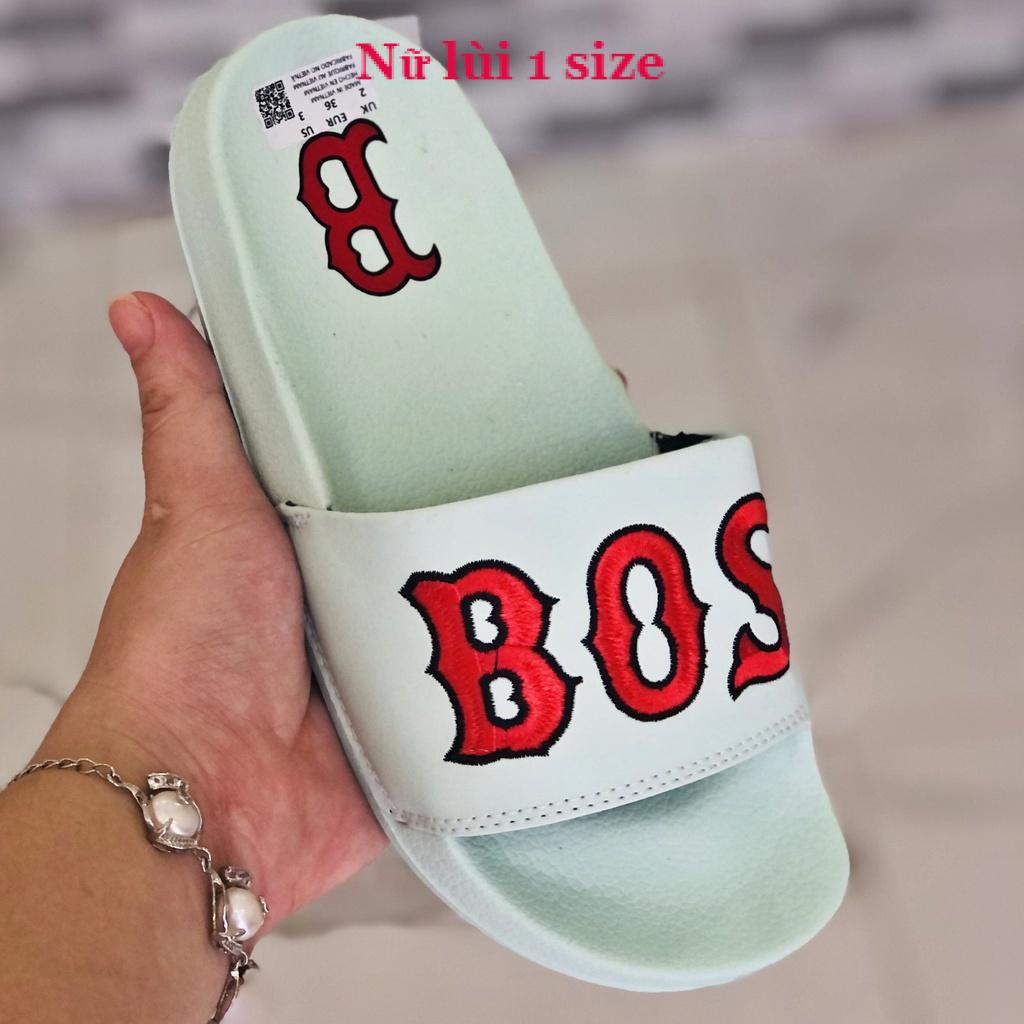 Dép unisex 𝐌𝐋𝐁 𝐁𝐎𝐒𝐓𝐎𝐍 ❤️FREESHIP + Hộp❤️ dép mlb quai ngang thể thao nữ Thêu nỗi Boston nhiều màu