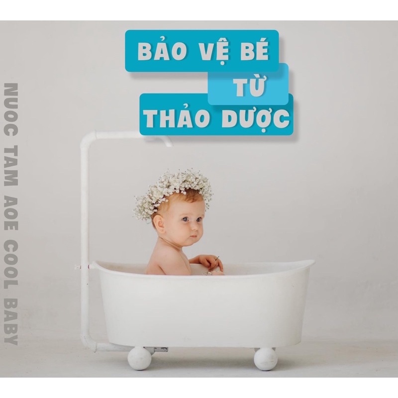 AOE Cool Baby - Nươc Tắm gội thảo dược cho bé , hết rôm sẩy, mẩn ngứa