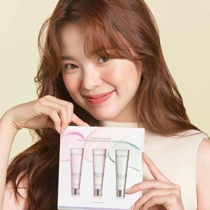 [DATE 12/2022] SET KEM LÓT MINISIZE KLAVUU WHITE PEARSTATION IDEAL ACTRESS BACKSTAGE CREAM SPECIAL SET