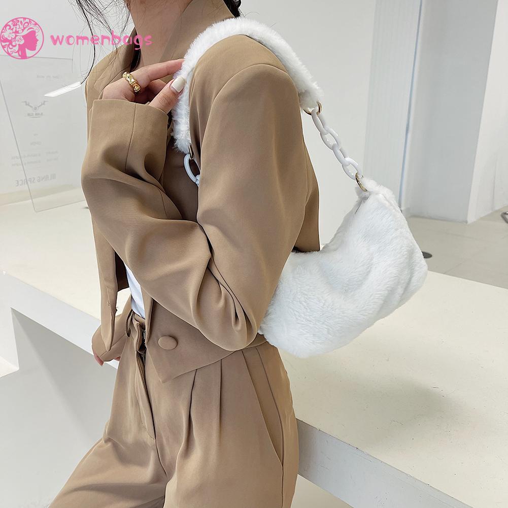 Túi xách đeo dưới cánh tay màu sắc vintage dành cho nữ