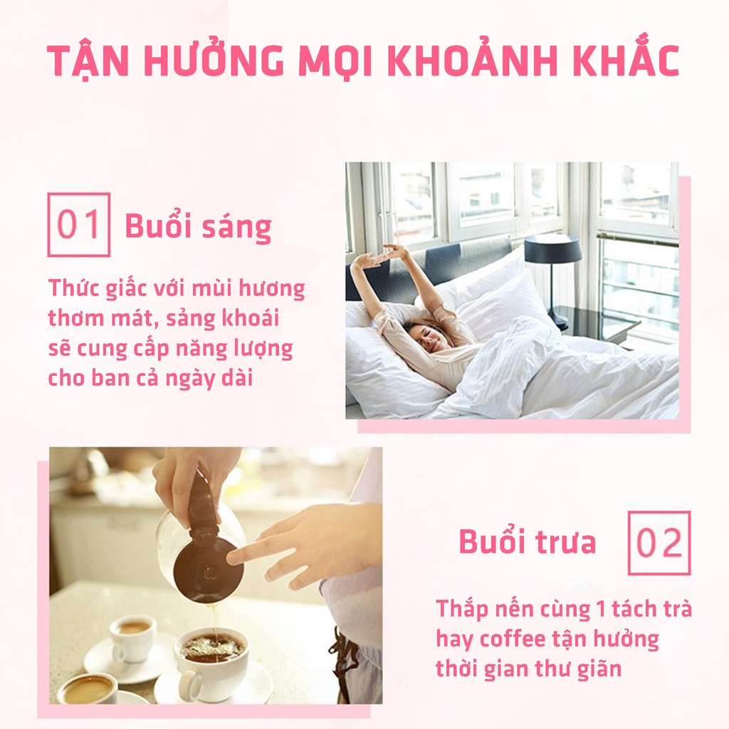 Nến Thơm Sáp Thơm Hoa Khô Cao cấp [Chọn Mùi - Có Hộp Tặng] Làm Từ Sáp Đậu Nành Tự Nhiên Khử Mùi Trang Trí Phòng Nhà Ở