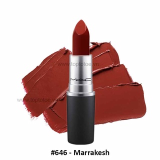Son MAC Marrakesh 646 Đỏ Nâu, son MAC chính hãng date mới nhất bao check code