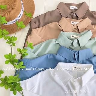Áo Sơ mi cổ bẻ lệch vạt dài