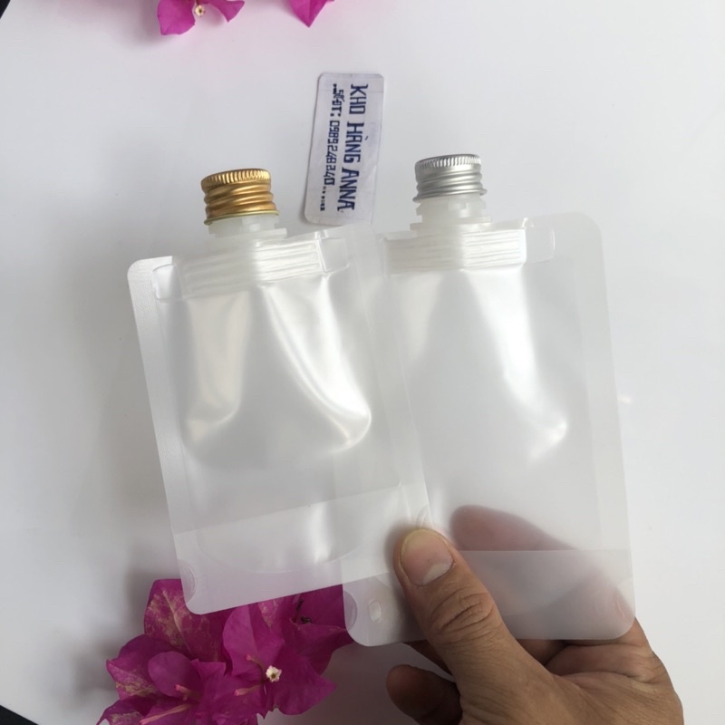 Túi nhựa Nắp nhôm vàng/ Bạc - Túi trong 30ml/ 50ml/ 100ml đựng Mĩ phẩm , chiết du lịch