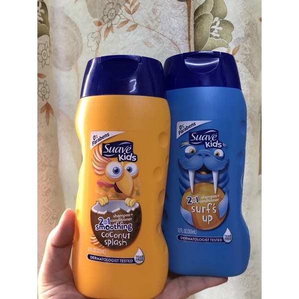 SỮA TẮM GỘI XẢ CHO BÉ SUAVE KIDS 3 IN 1 CHAI 1.18 LÍT - MỸ