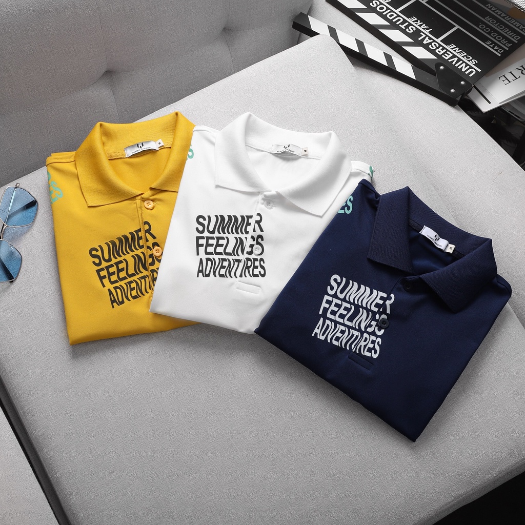 Áo thun polo nam cổ bẻ SUMMER FEEL cotton CVC cao cấp, big size 3XL &gt; 90kg, form regular sang trọng, thanh lịch