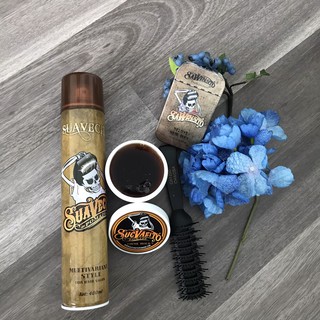 Combo 1Gôm+2 Sáp (Gôm Xịt SUAVECITO+Sáp Vuốt Tóc SAWENSITO DElUXE HAIR WAX+Sáp Suavecito Firme Hold Pomade