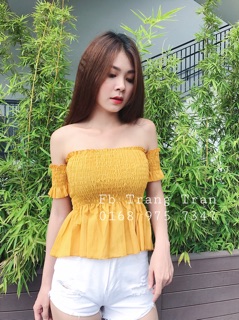 Áo trễ vai nhún chun