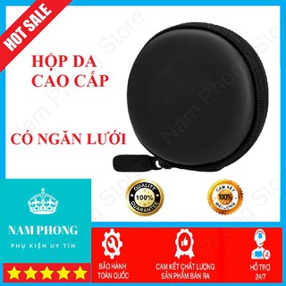Hộp đựng Tai nghe Phụ kiện Cao Cấp Có ngăn lưới phụ giữ đồ - Phụ kiện Nam Phong