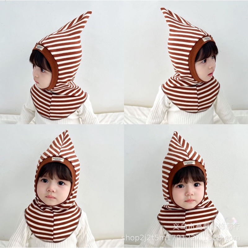 Mũ trùm đầu ấm cổ cho bé mùa lạnh mùa giáng sinh