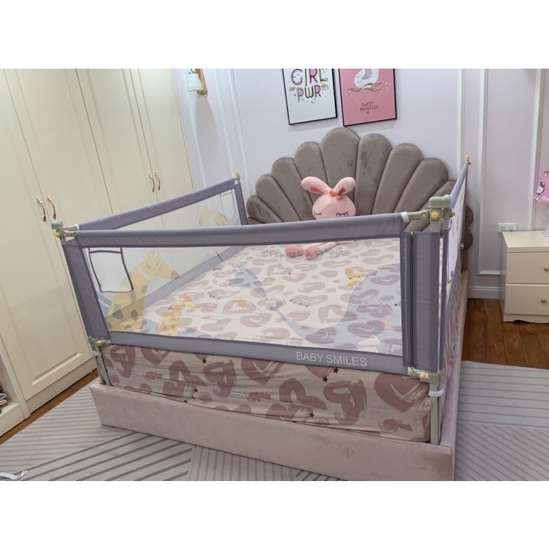 MẪU MỚI 2022- THANH CHẮN GIƯỜNG BABY SMILES 60CM - 90CM