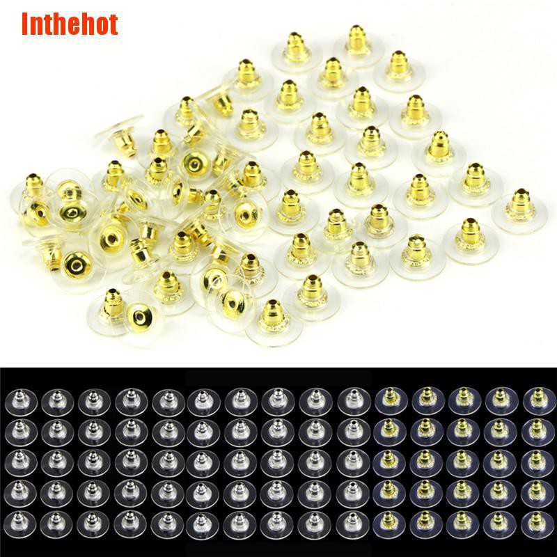 Set 60 Khuyên Tai Mạ Vàng / Bạc Hình Khối