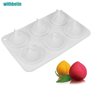 Khuôn Silicone Tạo Hình Làm Bánh Kẹo Hình Quả Đào 3D