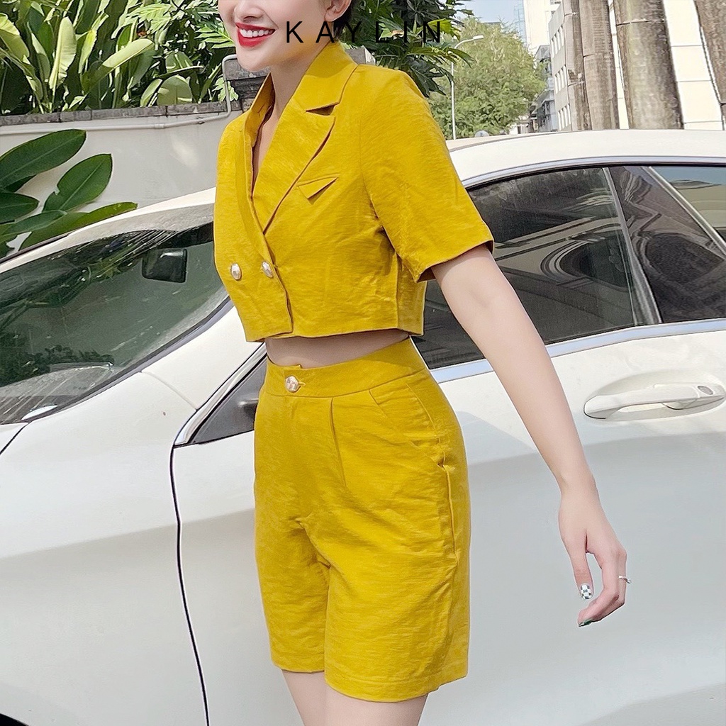 Set áo vest nữ mix quần ngố thời trang KAYLIN - N1683