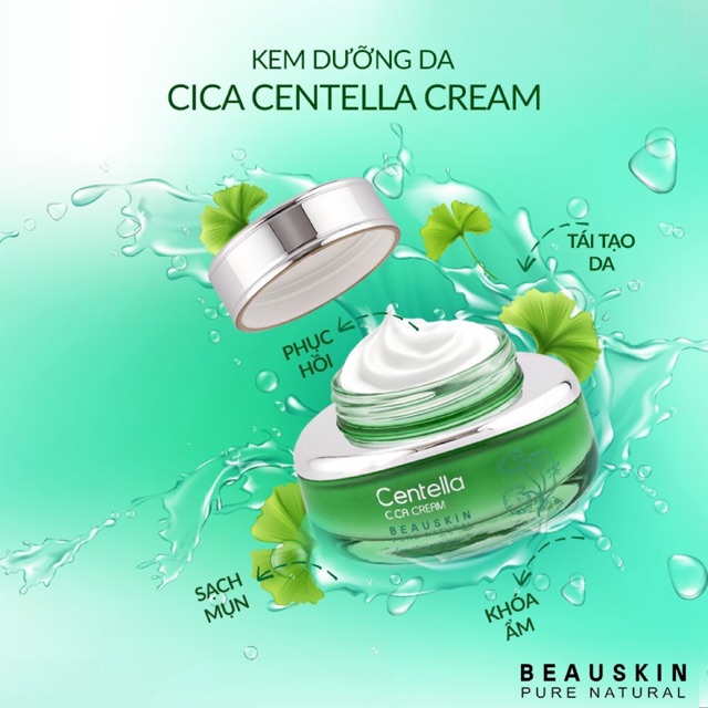 Kem dưỡng trắng tái tạo rau má Beauskin