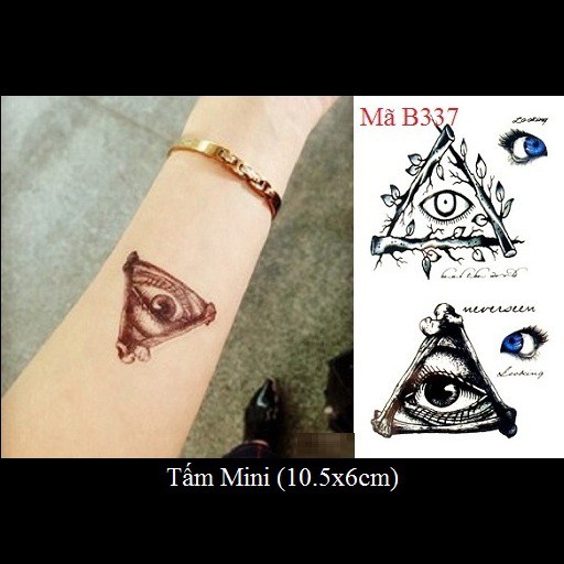 Xăm dán tattoo con mắt B337