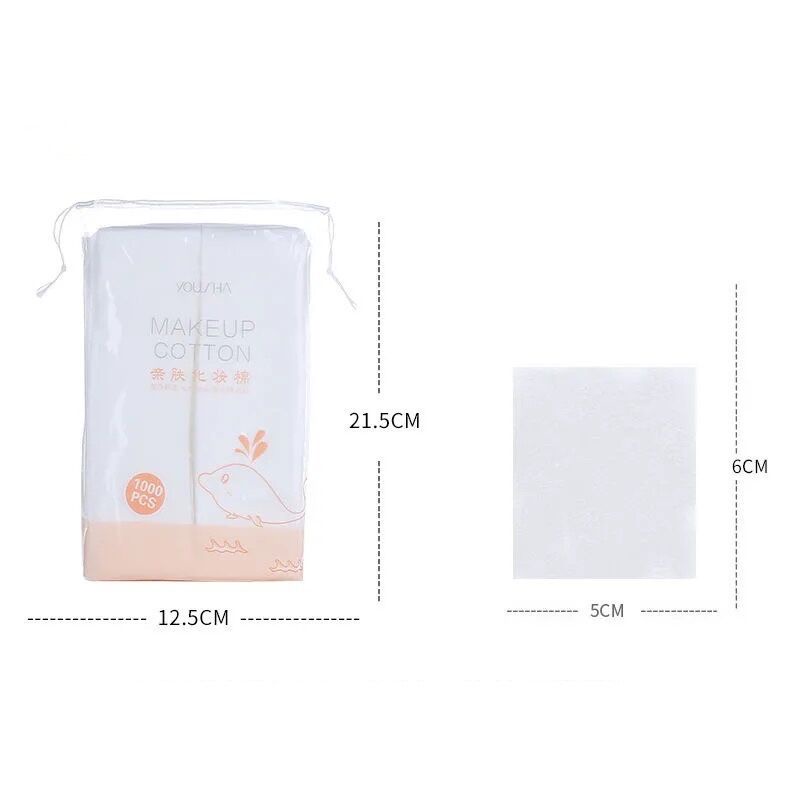 Túi 1000 miếng bông tẩy trang trang điểm rửa mặt chăm sóc làn da loại bỏ lông mi dành cho phái đẹp