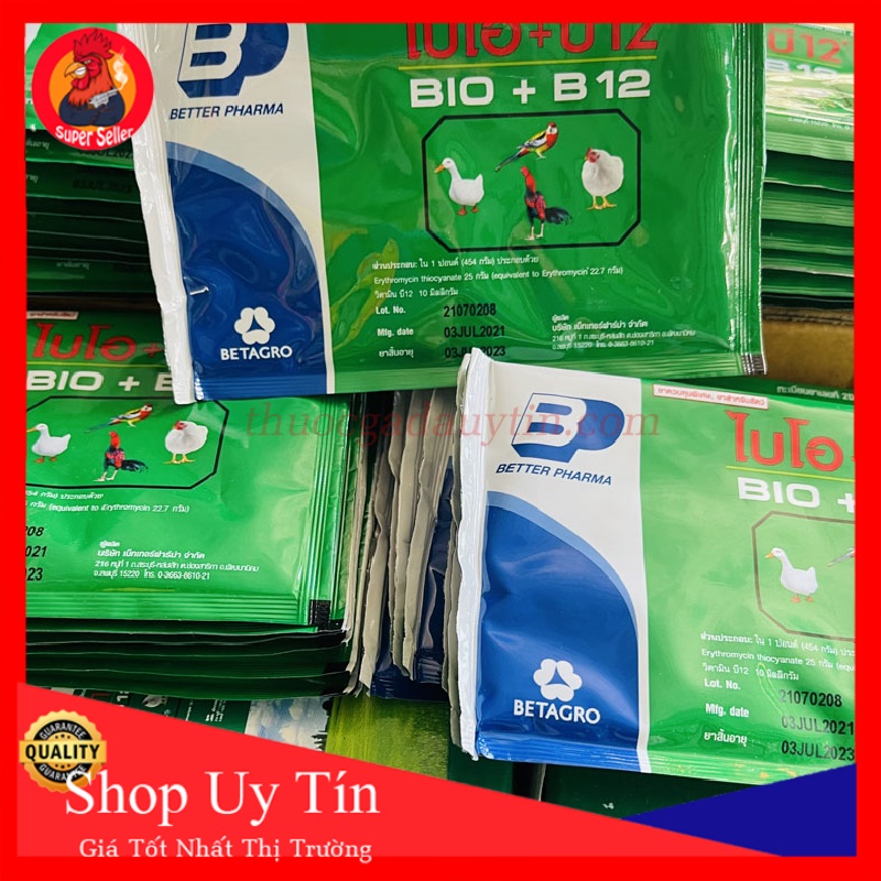 Bio B12 Gói 20Gam-Úm Gà Con-Chim Cảnh-Phòng Ngừa Cho Gà Lớn