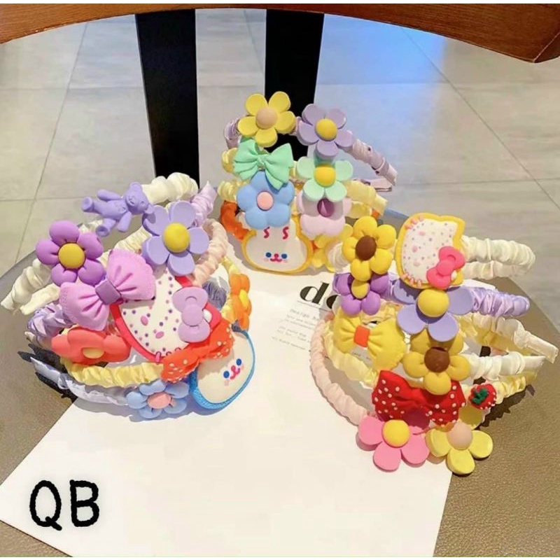 BỜM tóc ĐÍNH NƠ phong cách Hàn quốc dễ thương cho bé