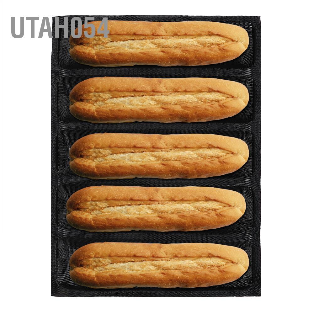 Utah054 Khay nướng bánh mì tự làm bằng silicon thoáng khí Khuôn chảo kiểu Pháp để sử dụng tại nhà