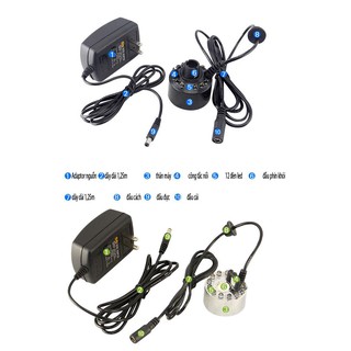 [FREE SHIP => 50K ] Máy phun sương tạo khói sương có đèn đổi màu dùng cho thác nước (có nguồn)