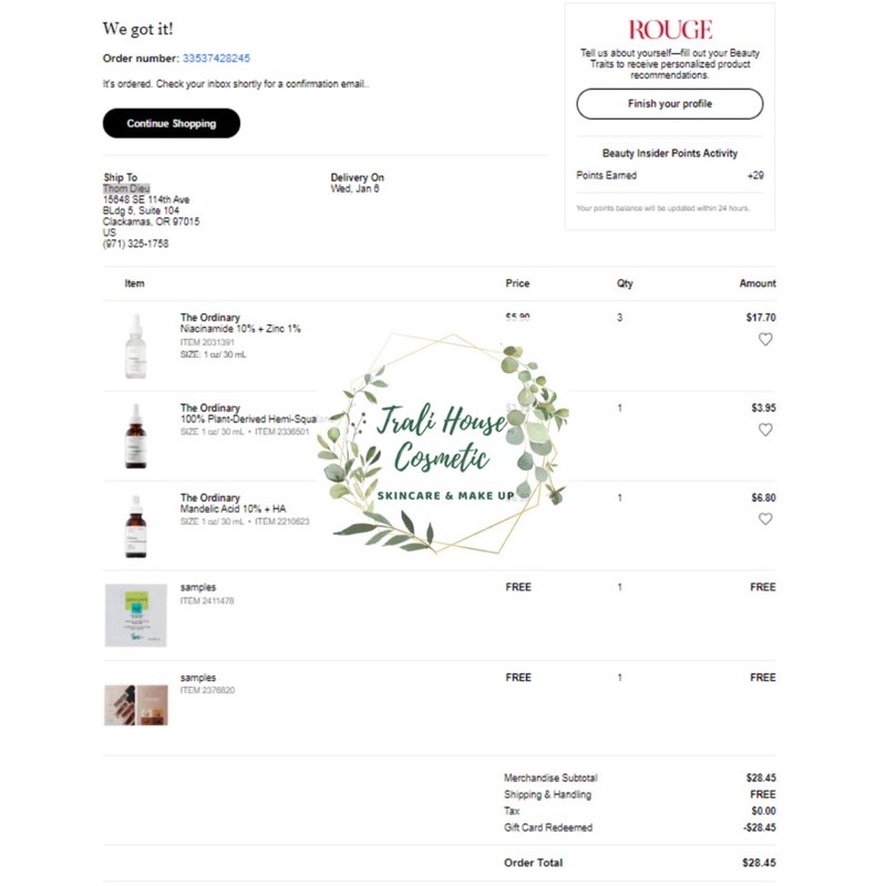 [BILL SEPHORA US -CHÍNH HÃNG ] TINH CHẤT SERUM THE ORDINARY | BigBuy360 - bigbuy360.vn