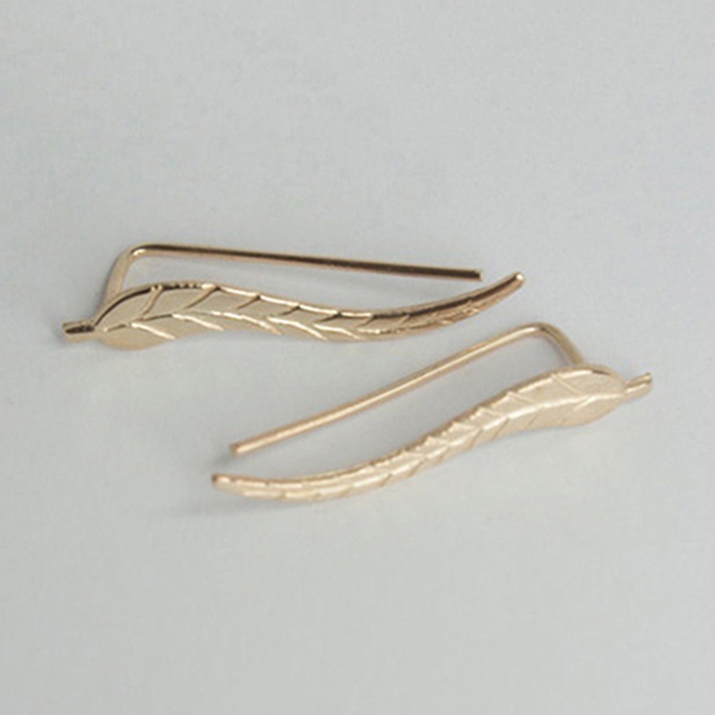 Bông tai hợp kim hình lá thời trang cho nữ