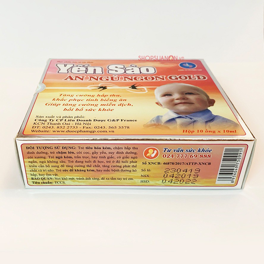 Yến Sào Ăn Ngủ Ngon Gold Gp ( hộp 20 Ống X 10Ml ) | Thế Giới Skin Care