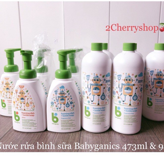 Nước rửa bình sữa Babyganics 473ml &amp; 946ml