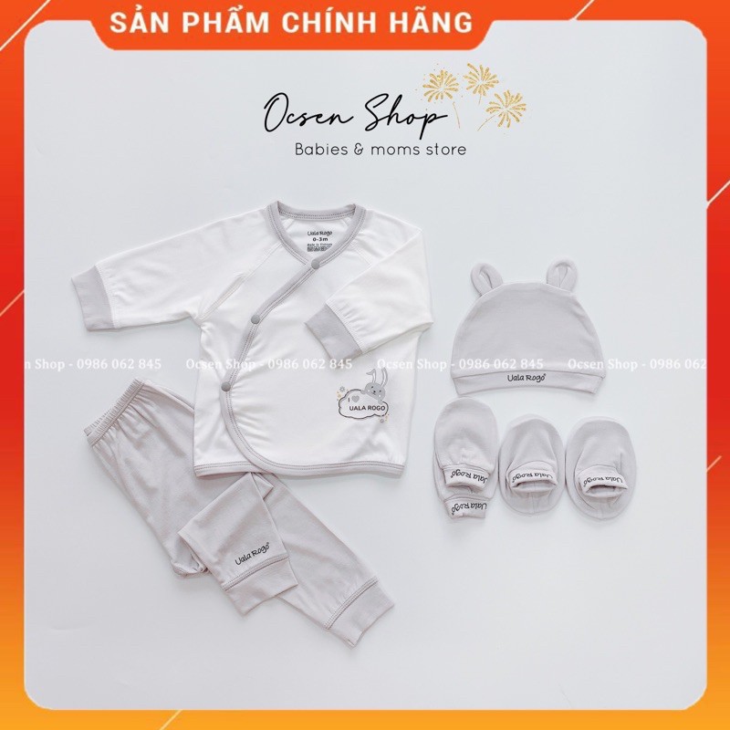 Bộ quần áo cài chéo sơ sinh Ualarogo petit