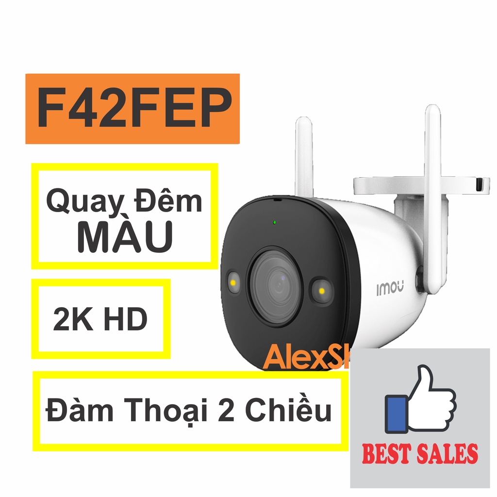 Camera Imou F22 / F42 Ngoài Trời Quay Đêm Màu Bullet 2M/4M AI - Chính Hãng
