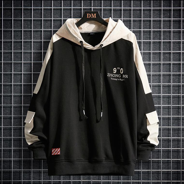 ÁO HOODIE NÓN NAM MÀU ĐEN CHẤT VẢI NỈ ZHONG MR