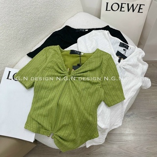 Áo xốp tay ngắn kiểu 2 khoen trên dưới cực hot , chất thun xốp dày dặn ly