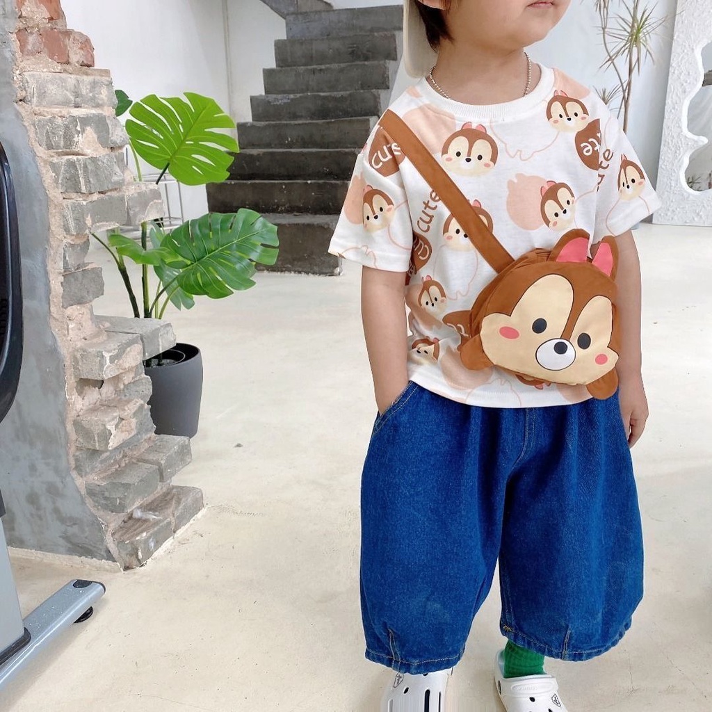Áo Thun Tay Ngắn In Họa Tiết Hoạt Hình Thời Trang Mùa Hè Cho Bé