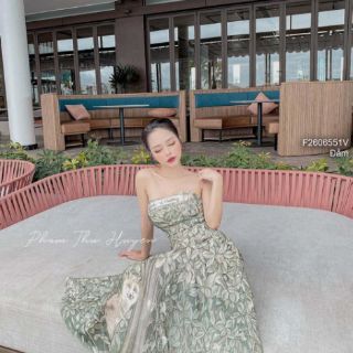 Đầm xòe hoa cup ngực form dài!