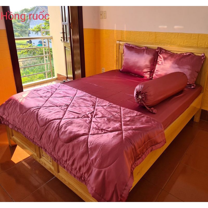 Bộ CHĂN GA GỐI phi lụa Thái Tuấn MÁT LẠNH - INB SIZE GIƯỜNG | BigBuy360 - bigbuy360.vn