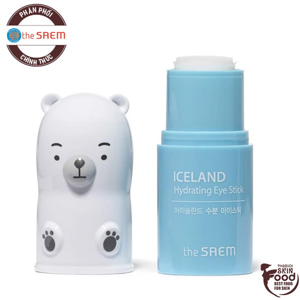 Thanh Lăn Mắt Cấp Ẩm, Giảm Mệt Mỏi Cho Vùng Mắt Từ Nước Đá Vùng Iecland The Saem Iceland Hydrating Eye Stick 7g