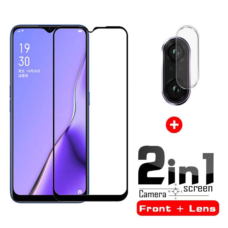 OPPO A12 High Quality Screen Protector OPPO A52 A72 A91 A92 A12e A3S A5S A31 A5 A9 2020 Protective Tempered Glass Film with Camera Lens Protector