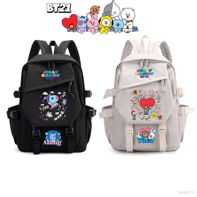 Balo Đi Học/Du Lịch Cỡ Lớn In Hình Bts BT21 Dễ Thương
