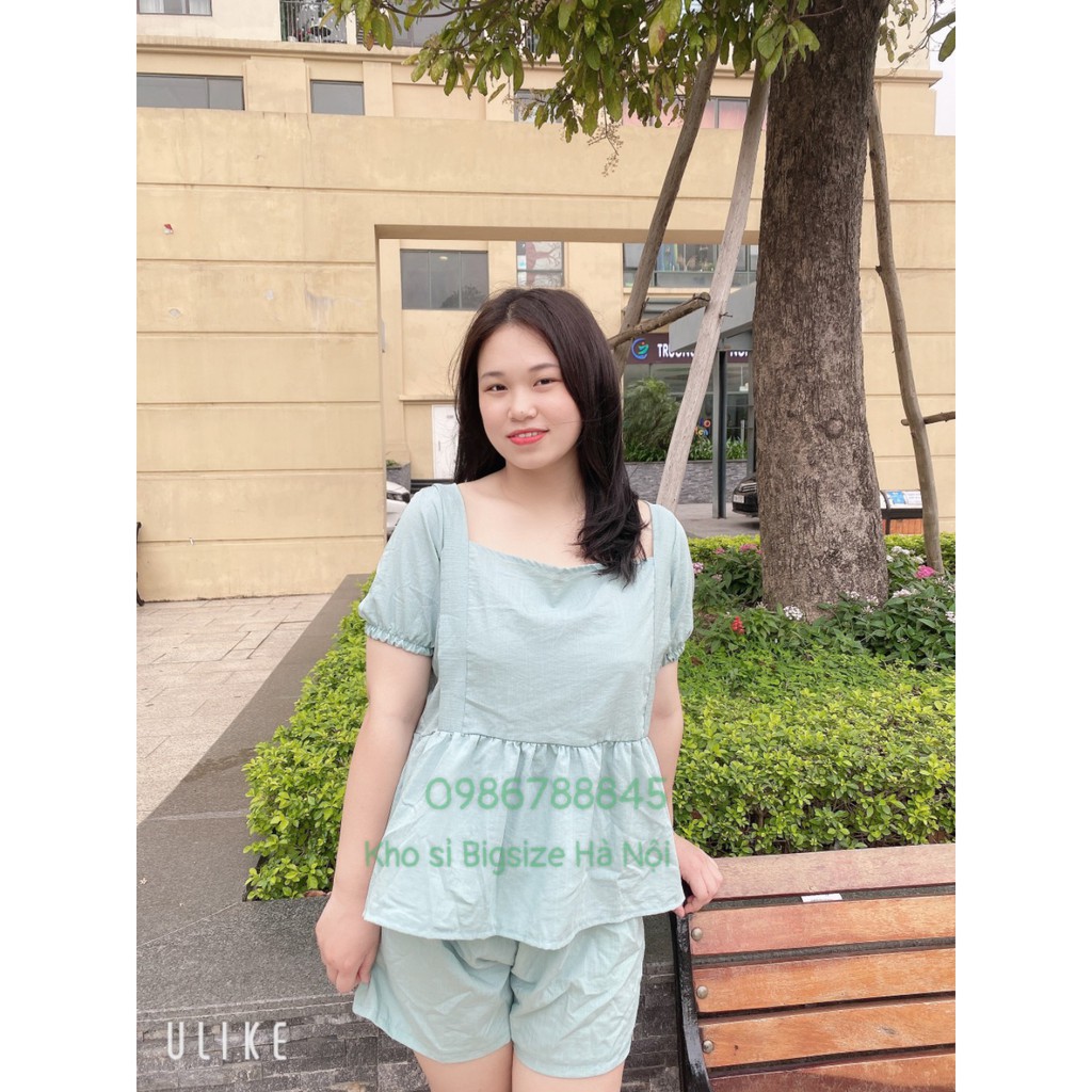 ( Ảnh thật )Set bộ đũi BIGSIZE lưng buộc dây nữ tính 60-85kg