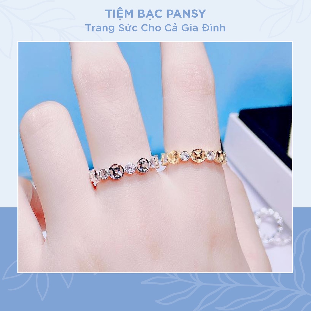 Nhẫn kim tiền bạc nữ PANSY - Nhẫn bạc ta cao cấp ý nghĩa may mắn, tài lộc