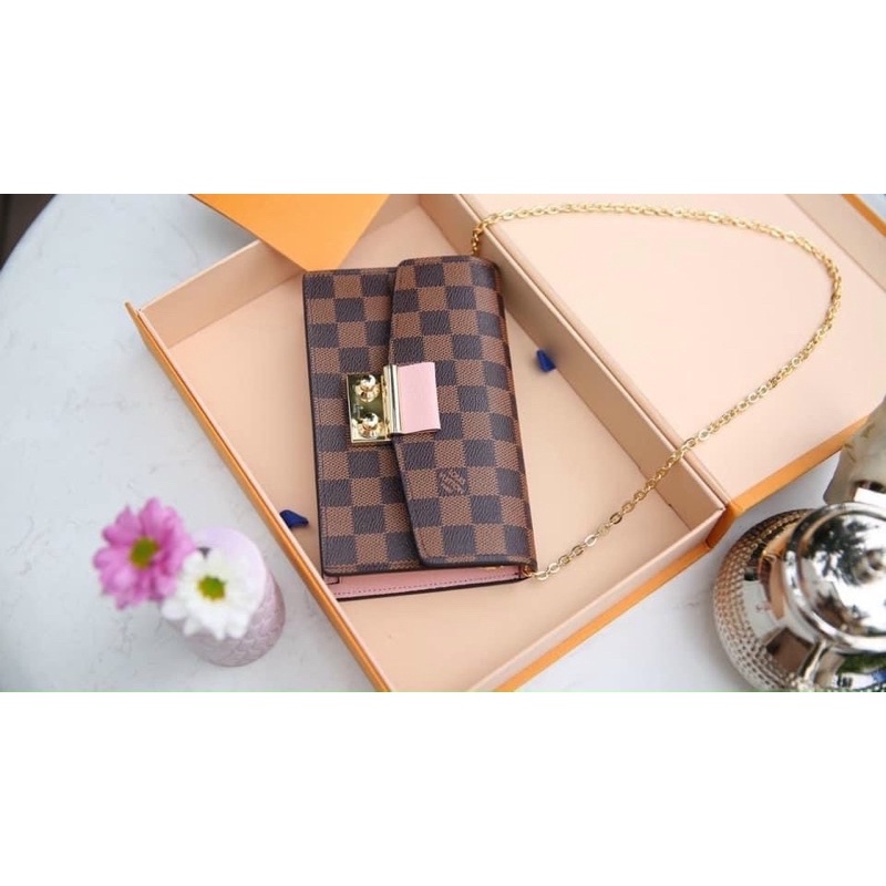 Túi mini khoá bấm ô nâu