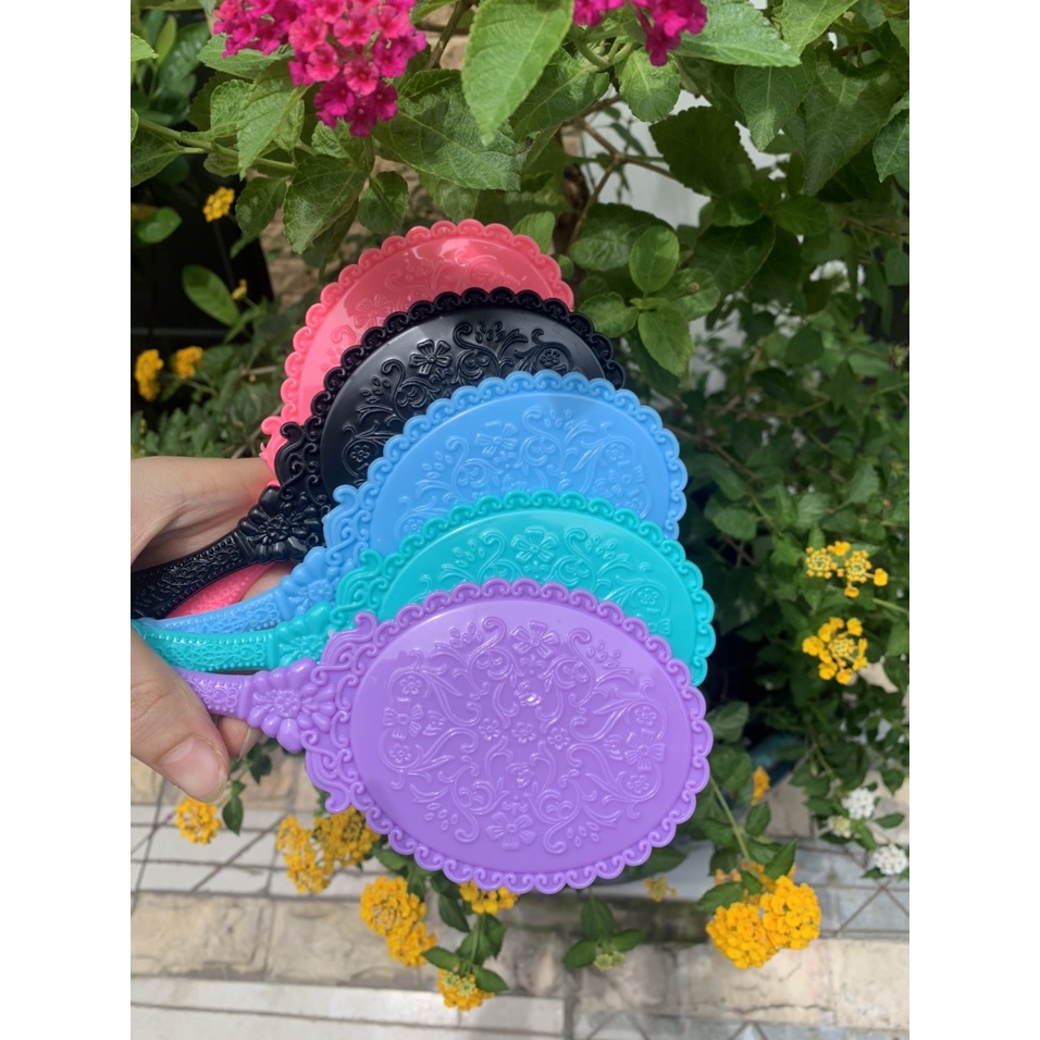 Gương hoàng cung mini soi mi cầm tay(giao màu ngẫu nhiên)